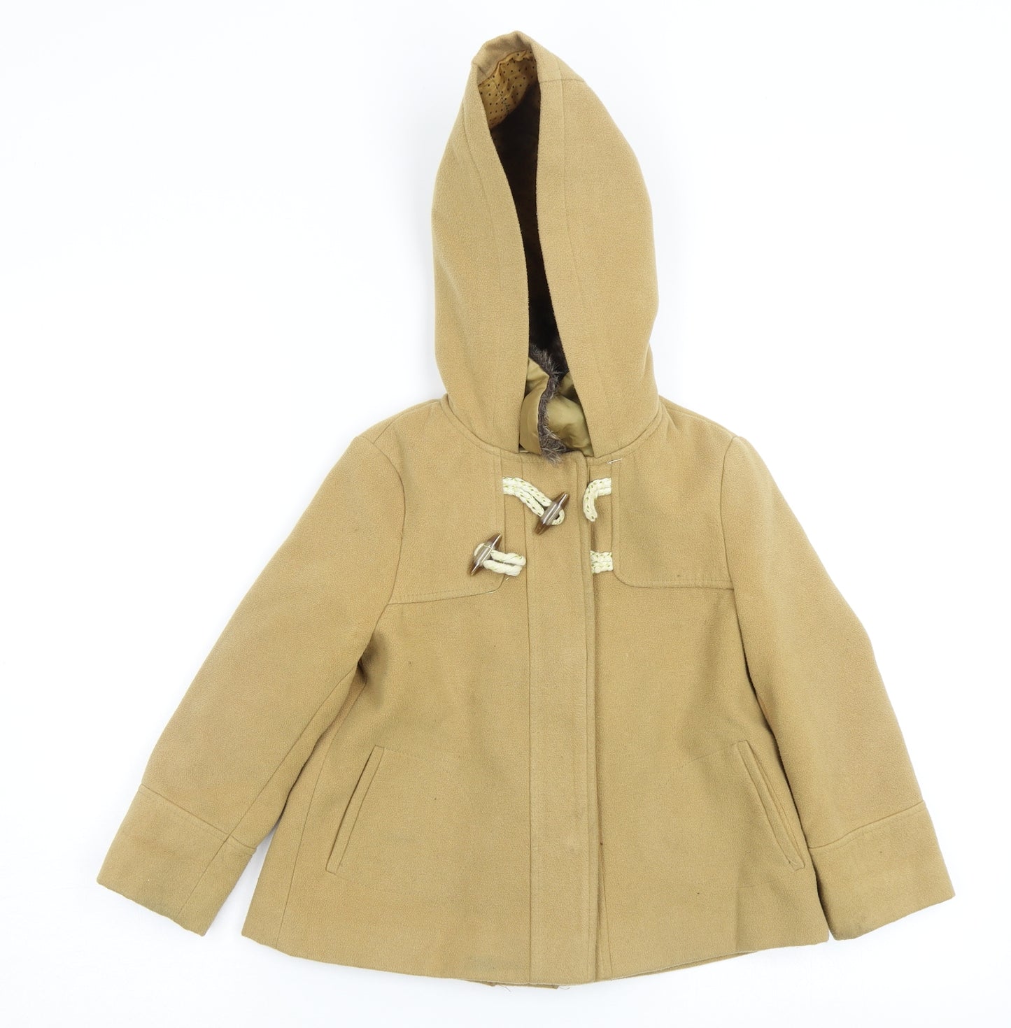 TU Girls Beige   Overcoat Coat Size 2-3 Years