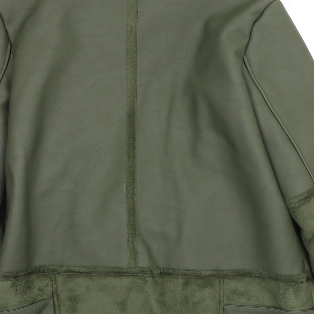 M&S Womens Green   Overcoat Coat Size 16