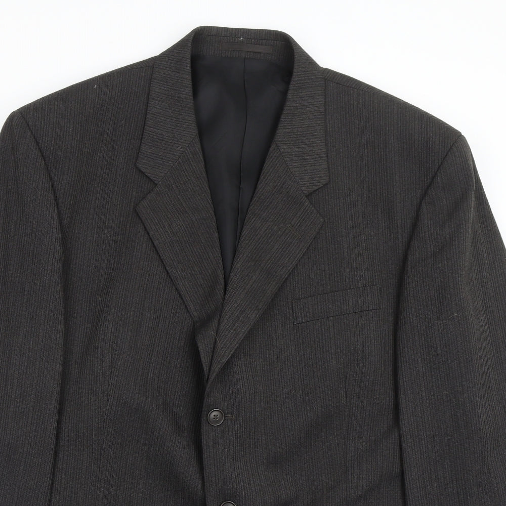 tom english Mens Black Striped  Jacket Blazer Size 46
