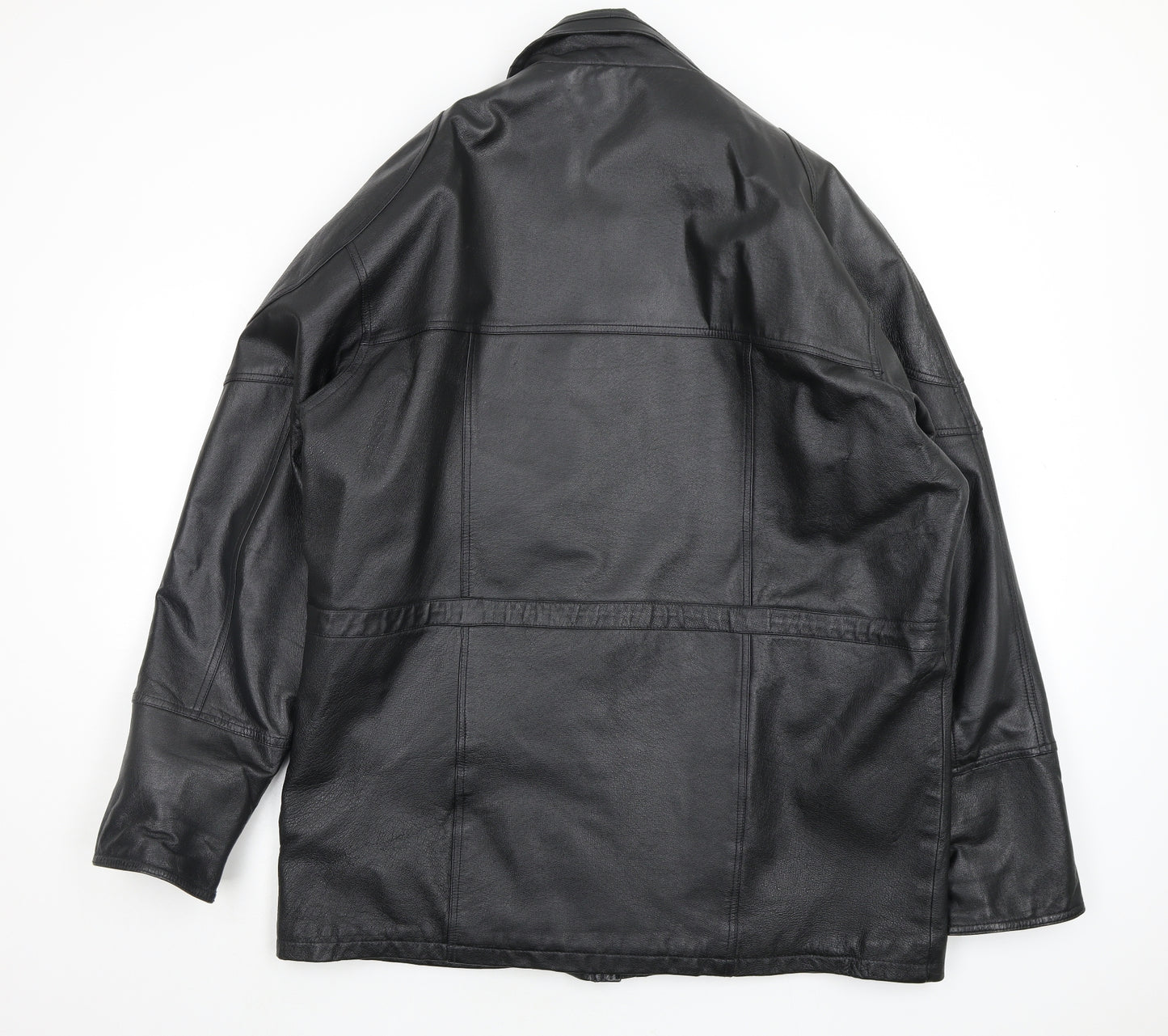 david conrad Mens Black   Overcoat Coat Size L