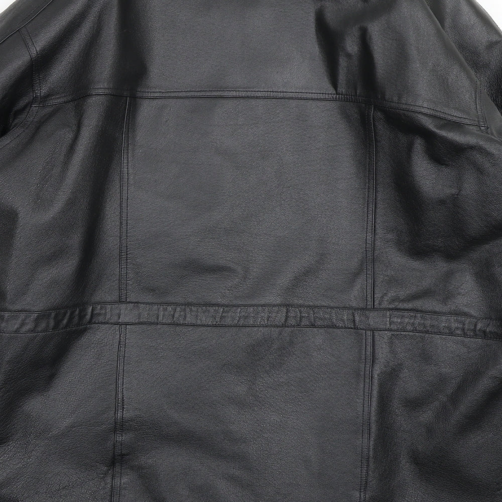 david conrad Mens Black   Overcoat Coat Size L