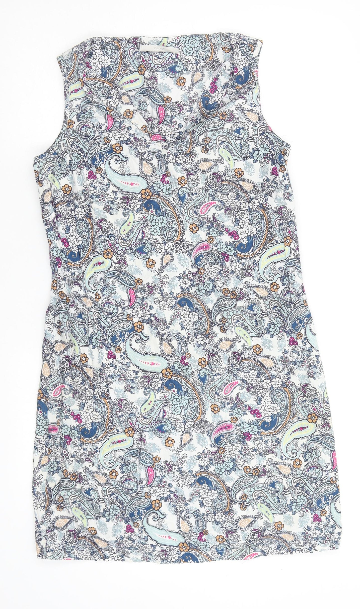 Asda George Womens Multicoloured Geometric  A-Line  Size 12