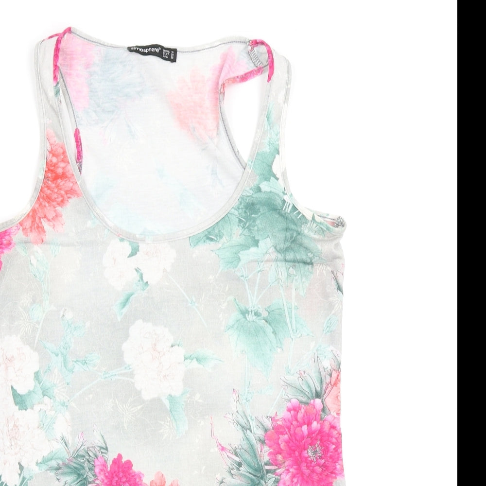 Primark Womens Multicoloured Floral  Basic Tank Size 10