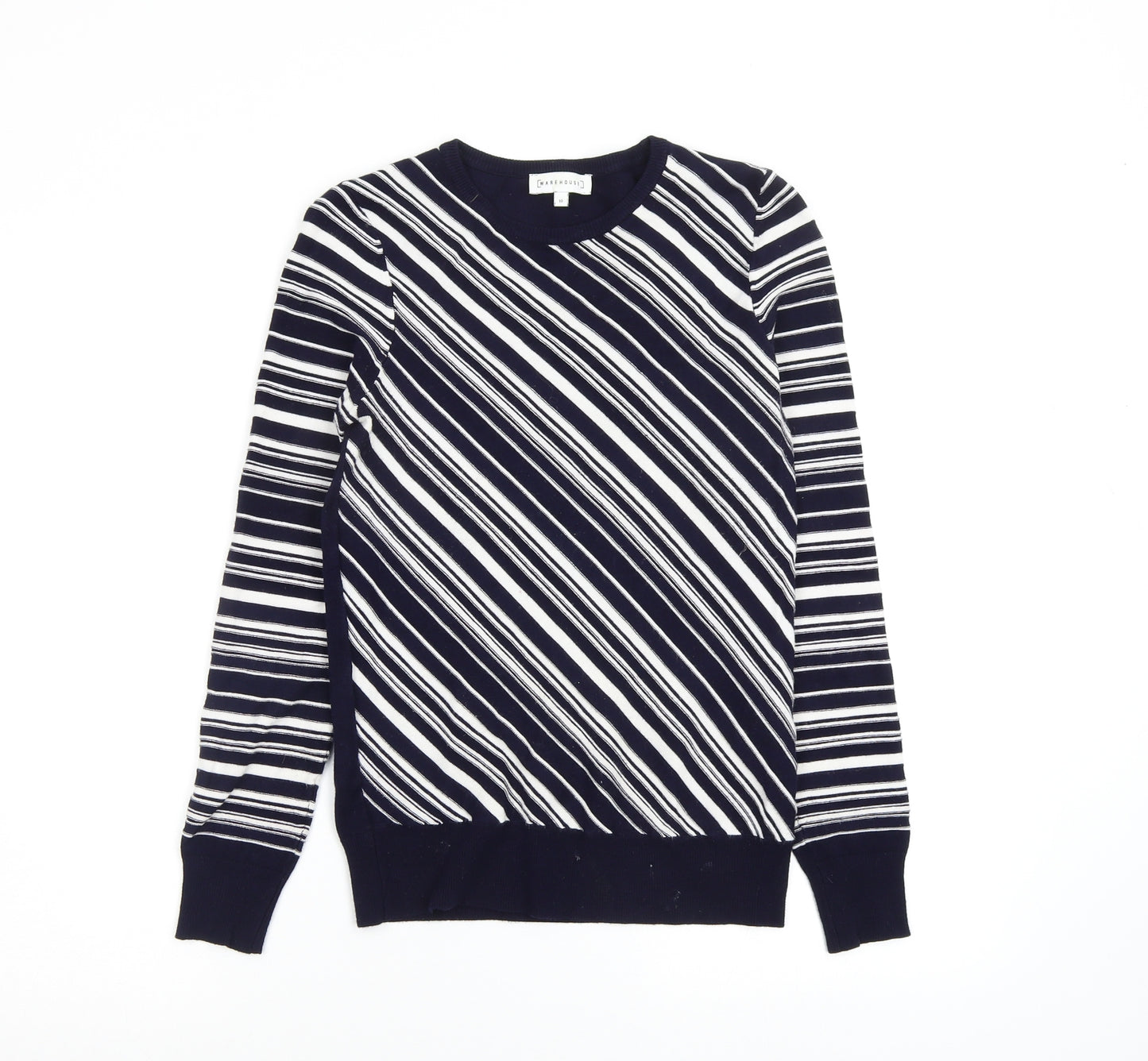 Warehouse Womens Multicoloured Striped  Pullover Jumper Size 10