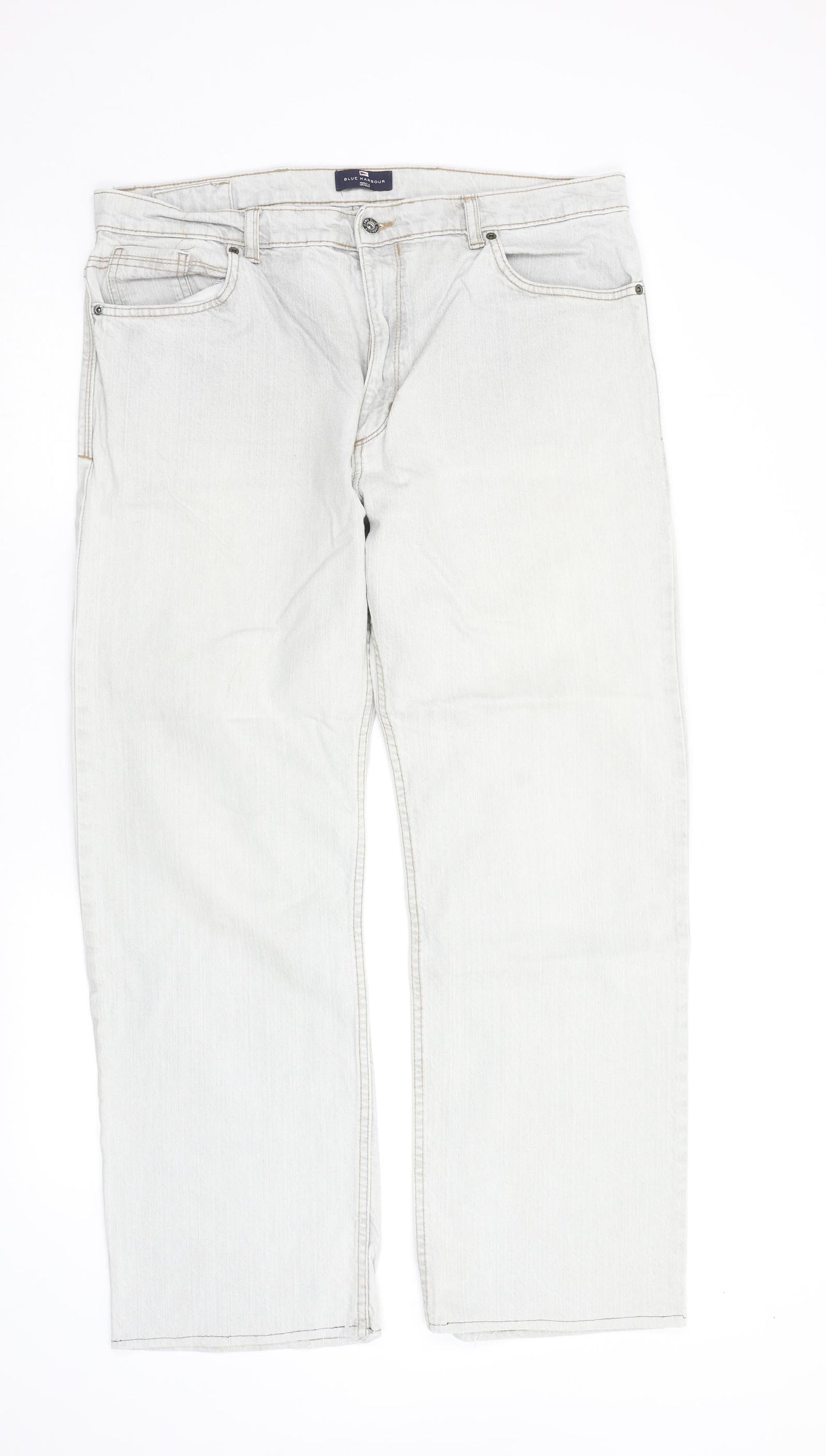 M&S Mens Grey   Straight Jeans Size 38 in L31 in