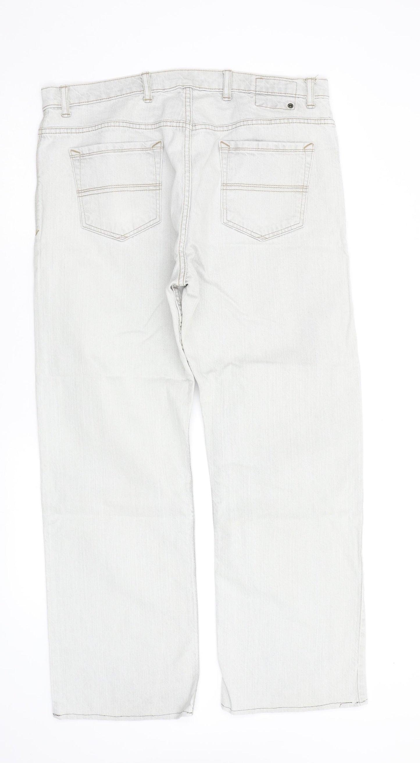 M&S Mens Grey   Straight Jeans Size 38 in L31 in