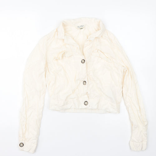 Miss Selfridge Womens White   Basic Button-Up Size 10
