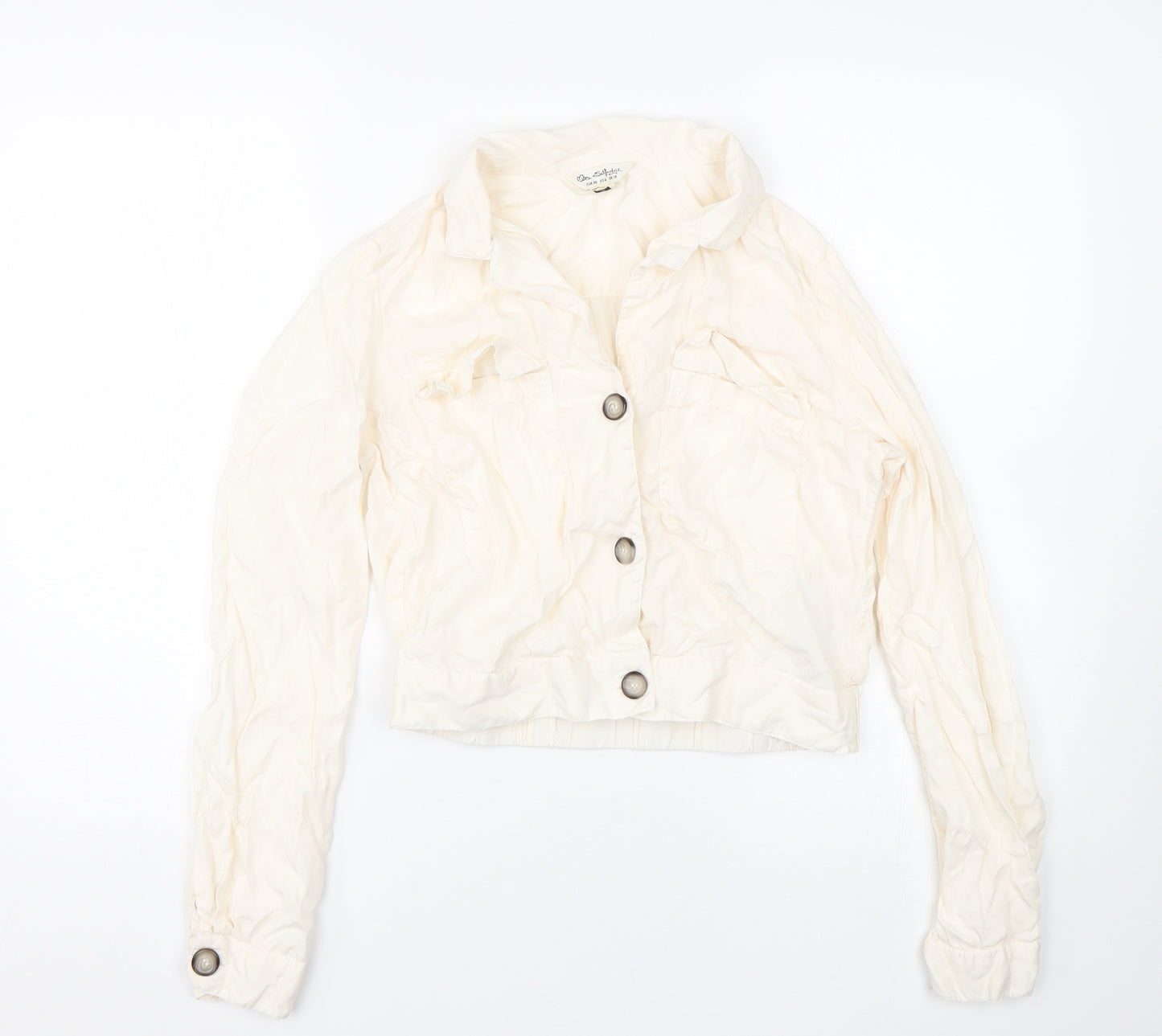 Miss Selfridge Womens White   Basic Button-Up Size 10