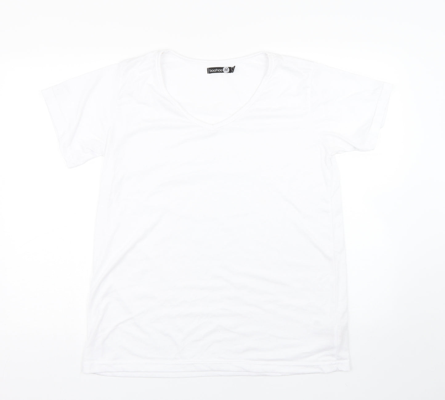 Boohoo Womens White   Basic T-Shirt Size 10