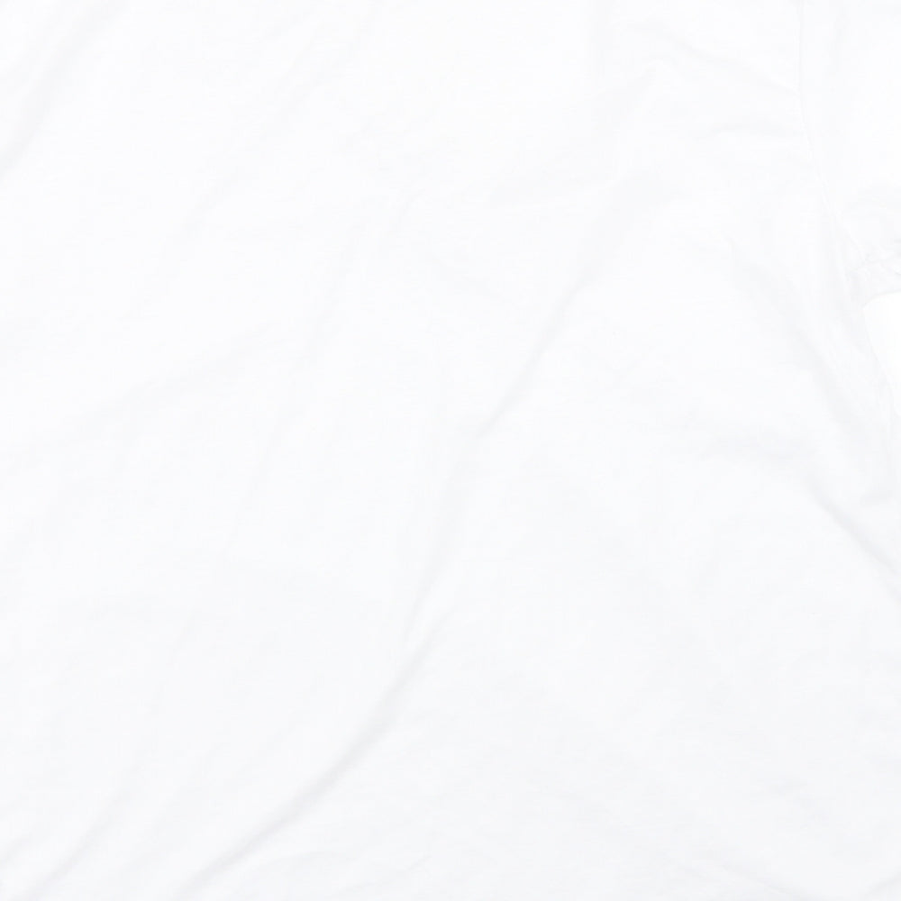 Boohoo Womens White   Basic T-Shirt Size 10