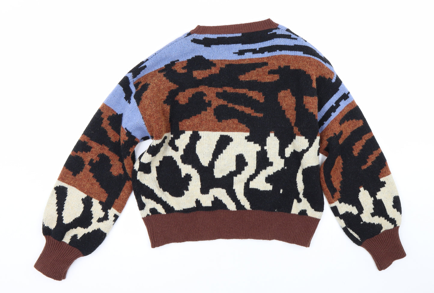 Sophyline Womens Multicoloured Animal Print  Pullover Jumper Size S