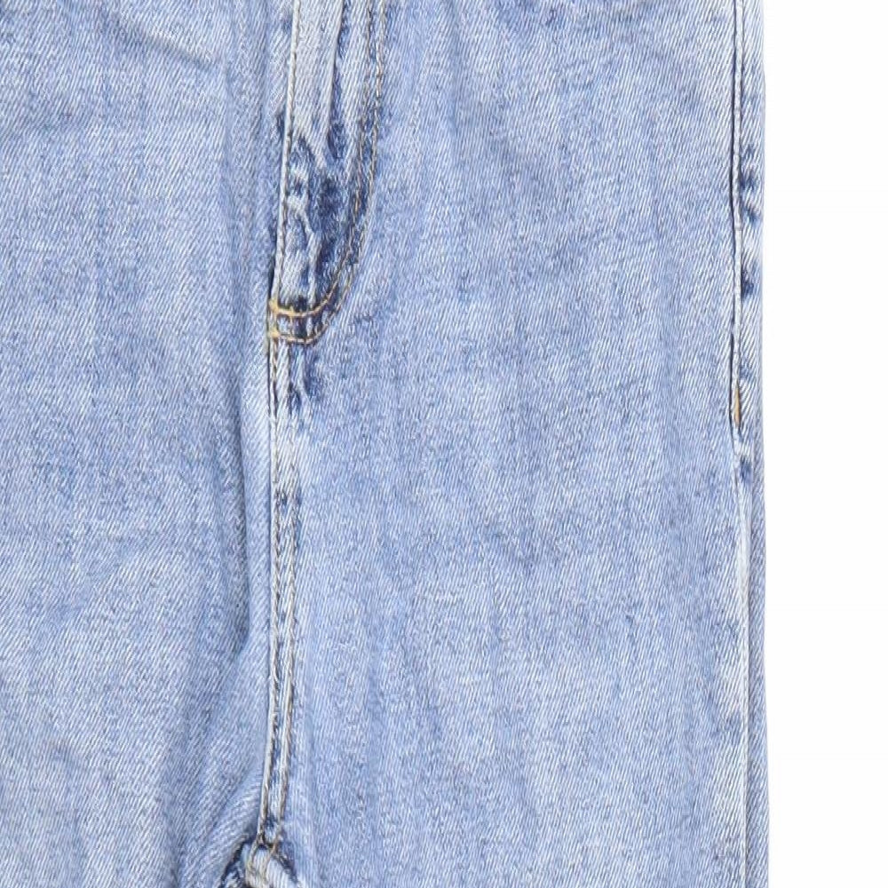 Topshop Womens Blue  Denim Straight Jeans Size 28 L22 in