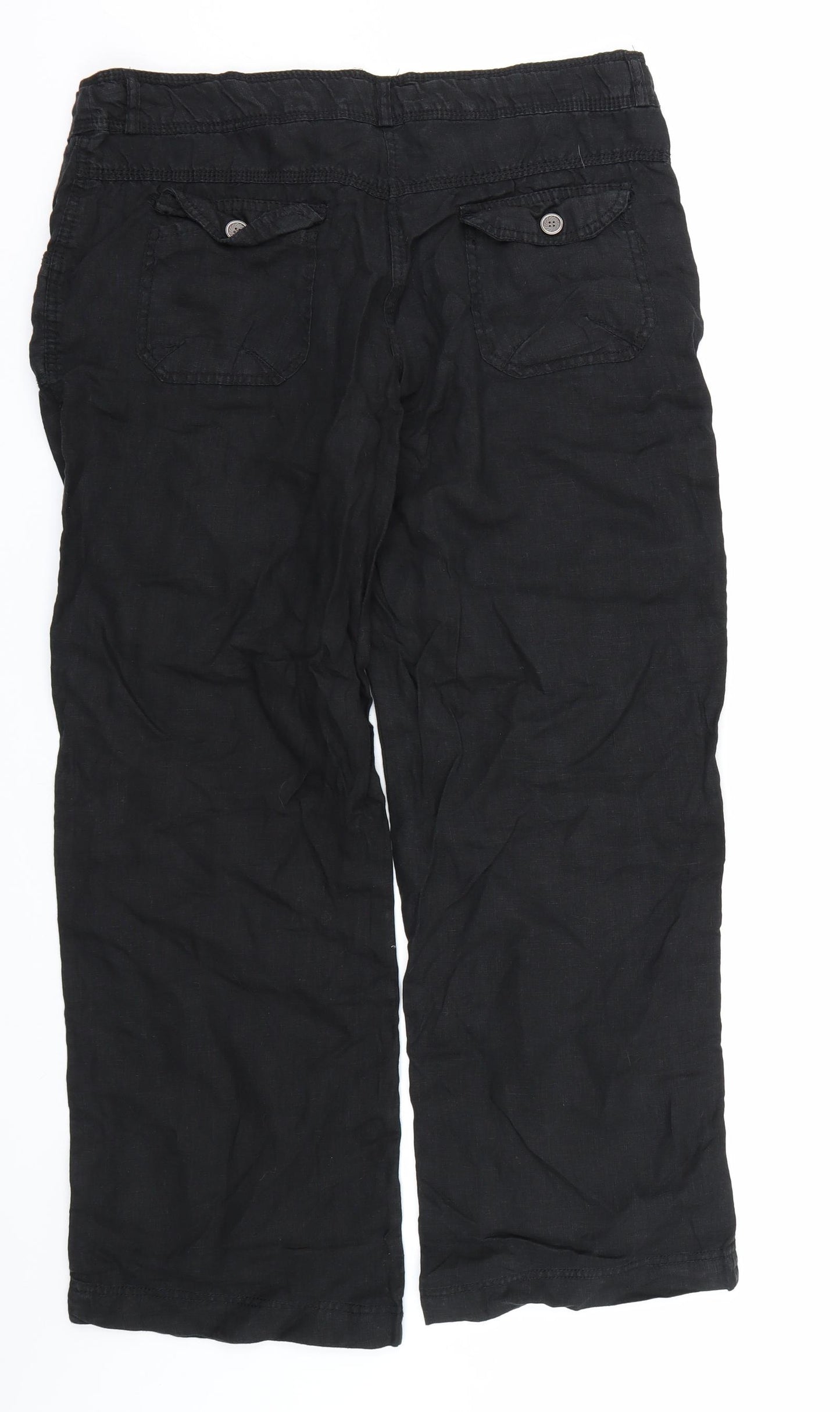 Denim co Womens Black   Capri Trousers Size 14 L29 in