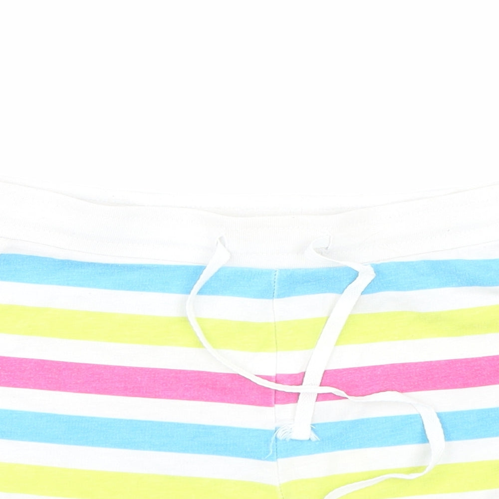 Papaya Womens Multicoloured Striped  Sweat Shorts Size 12