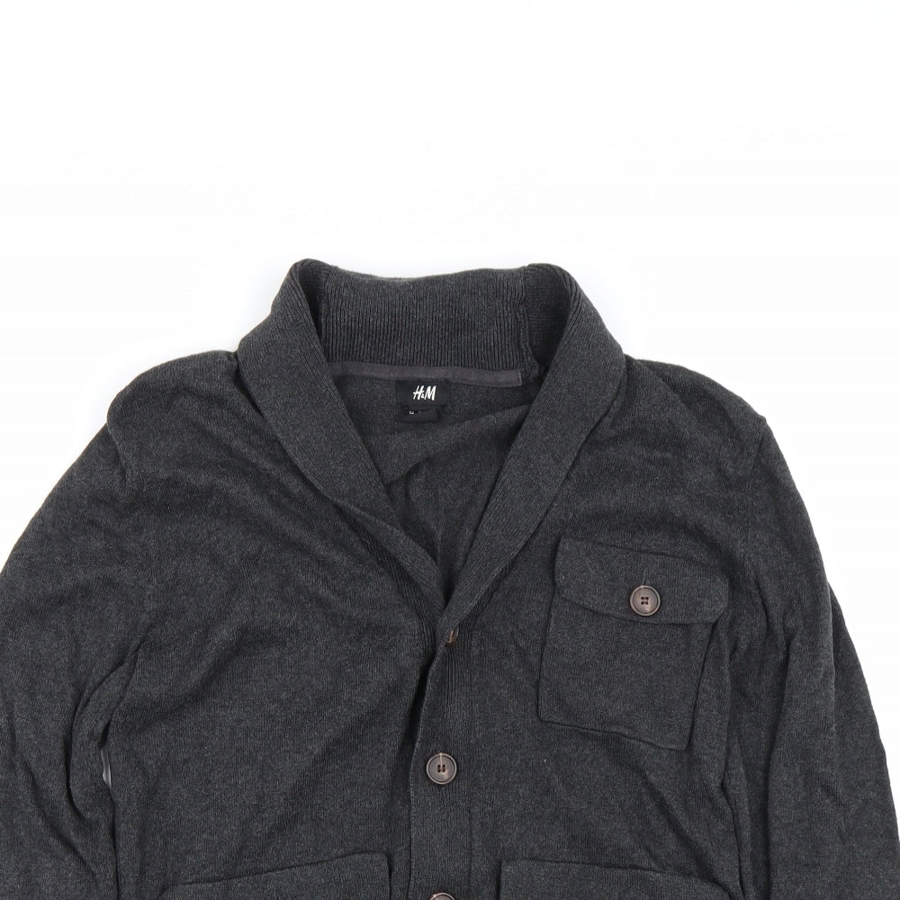 H&M Womens Grey   Cardigan Jumper Size S