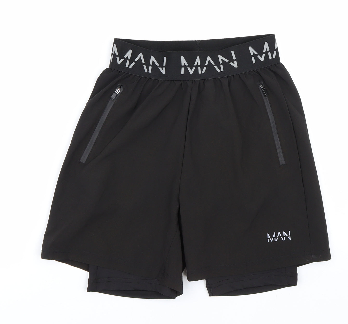 Boohoo Man Mens Black   Compression Shorts Size XS