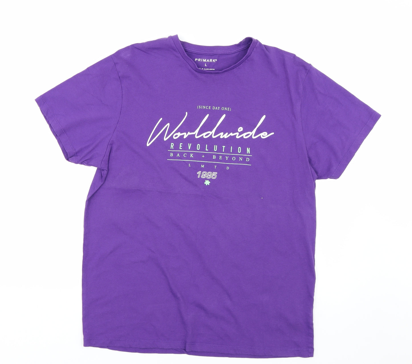 Primark Mens Purple    T-Shirt Size L