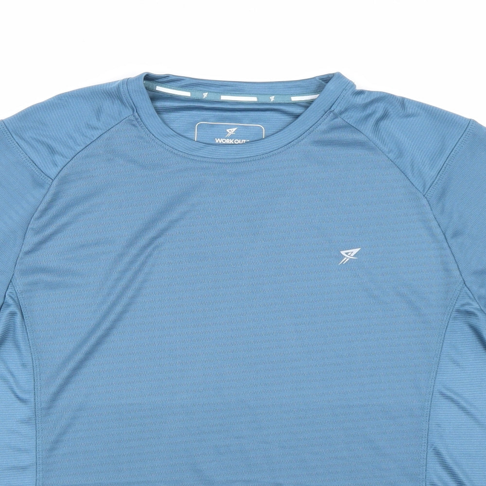 Activewear Mens Blue   Jersey T-Shirt Size L
