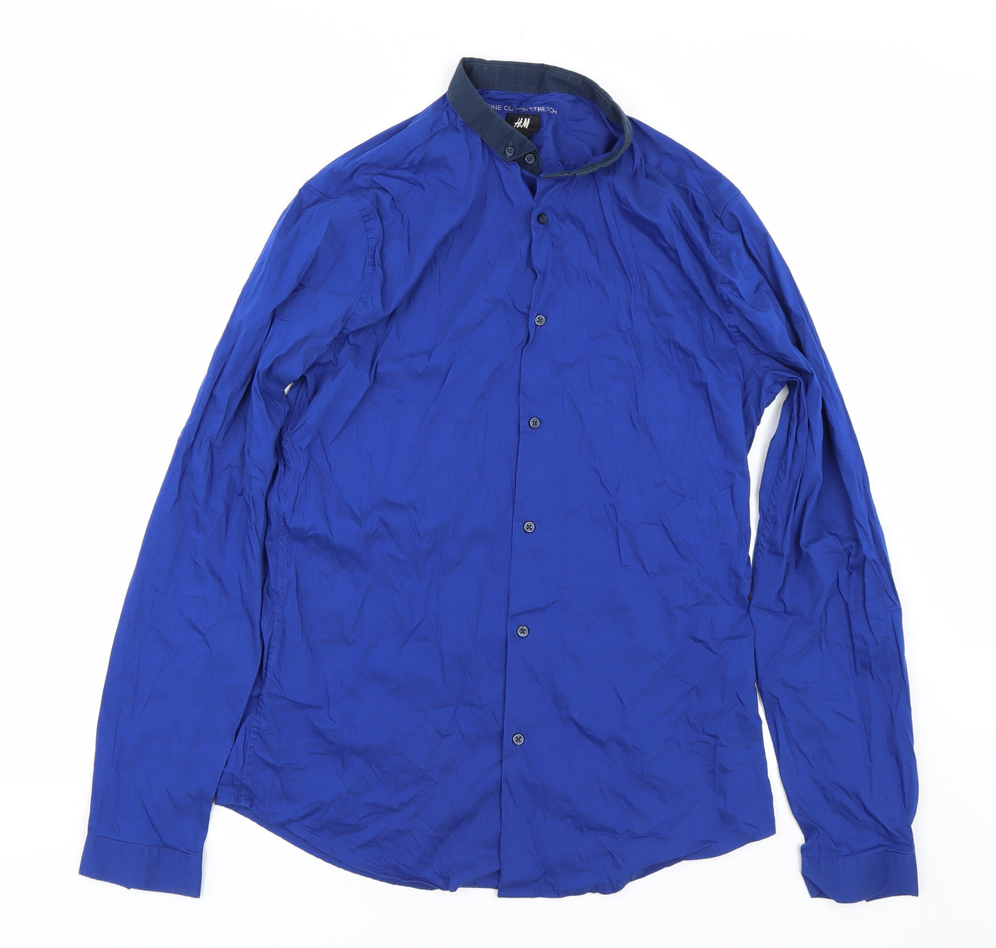 H&M Mens Blue    Dress Shirt Size M