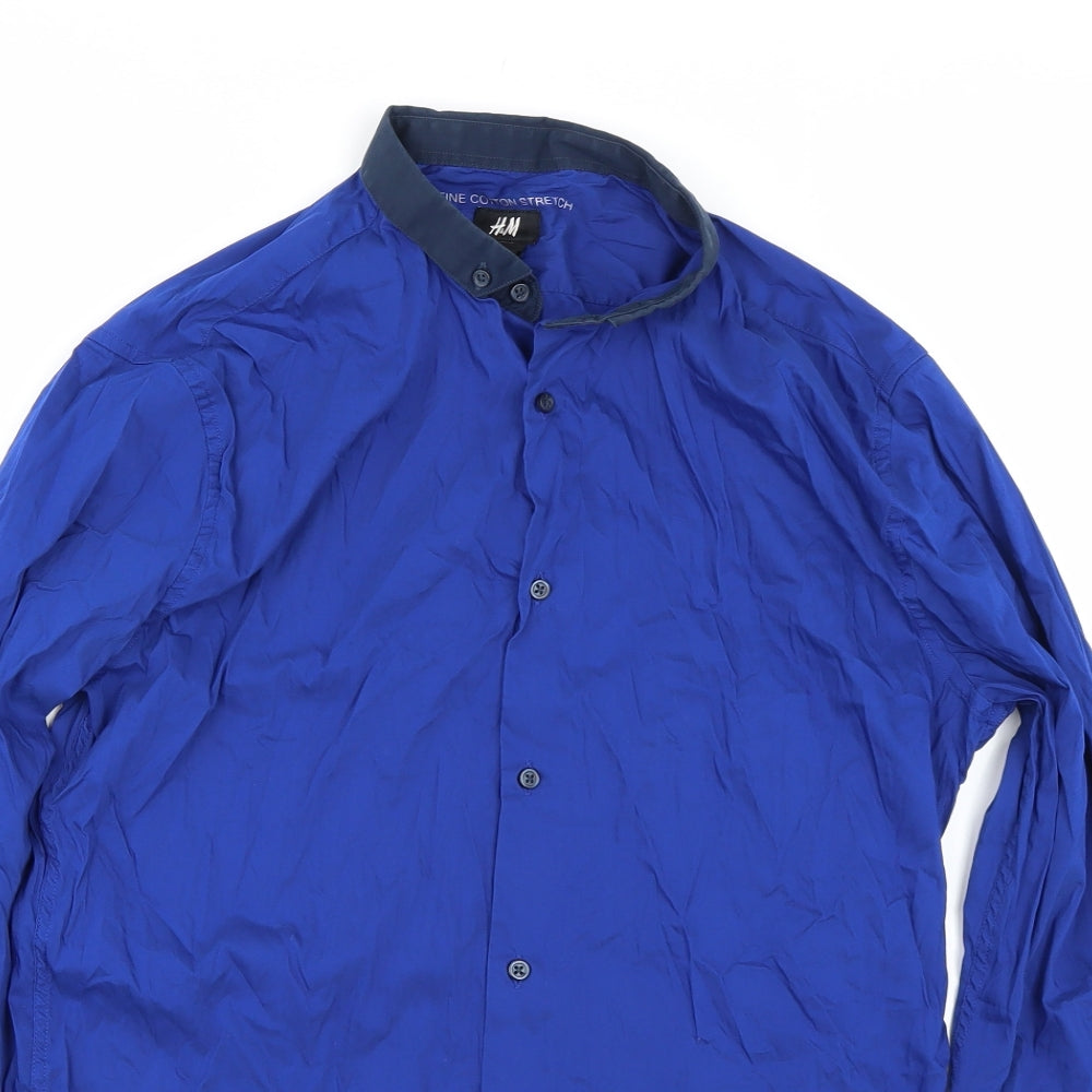 H&M Mens Blue    Dress Shirt Size M