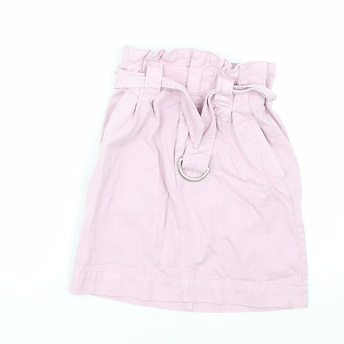 H&M Womens Pink  Denim Mini Skirt Size 28 in