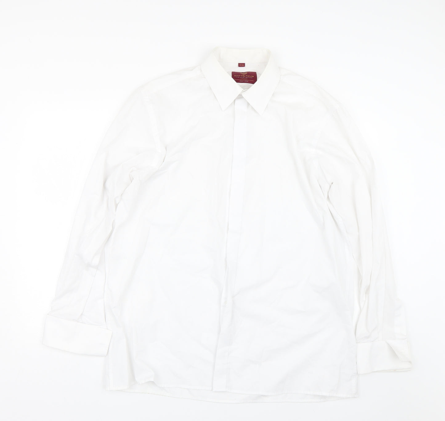 Scott & Taylor Mens White    Dress Shirt Size 17