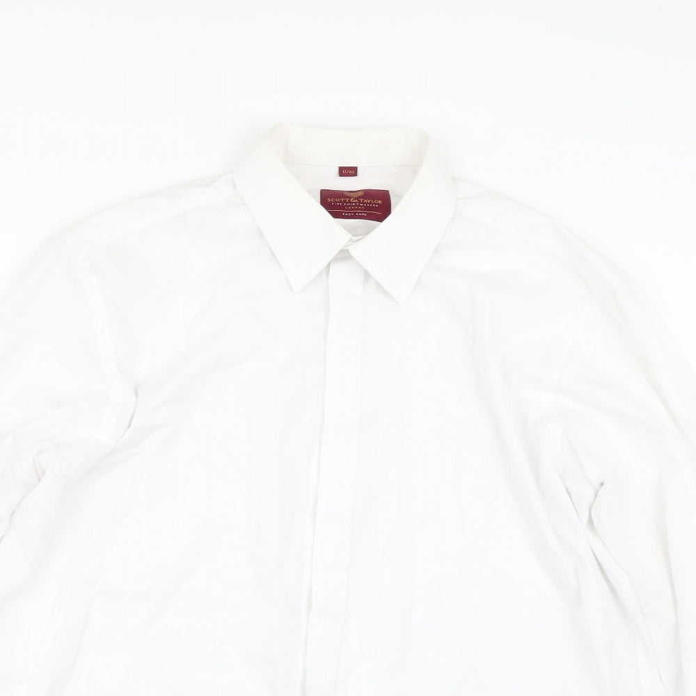 Scott & Taylor Mens White    Dress Shirt Size 17