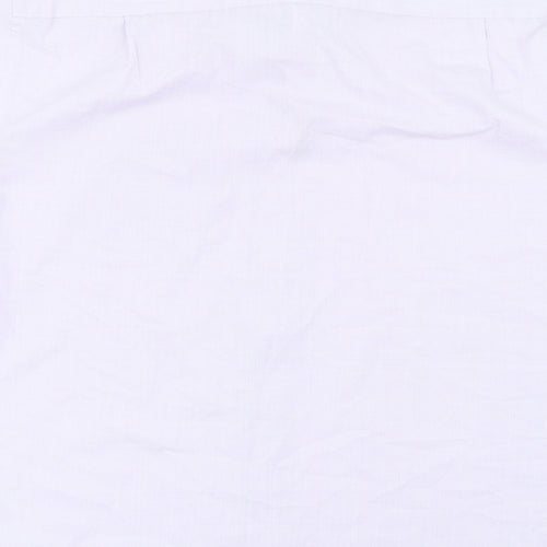 M&S Mens Purple Plaid   Dress Shirt Size 17
