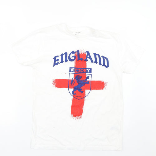 Primark Mens White    T-Shirt Size XS  - England