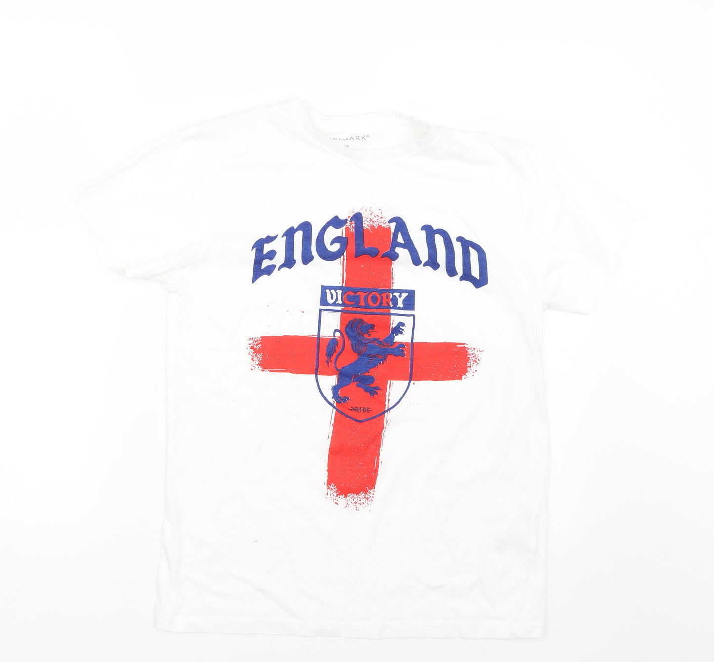 Primark Mens White    T-Shirt Size XS  - England
