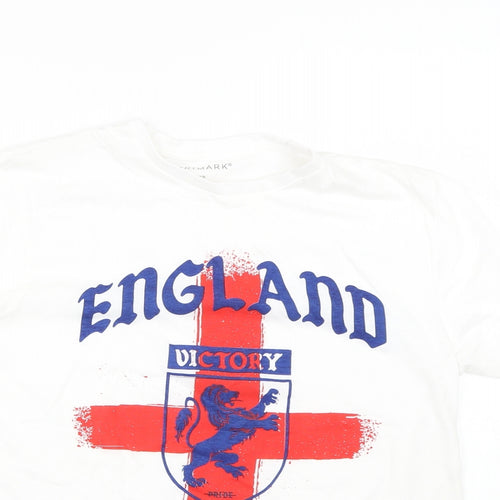 Primark Mens White    T-Shirt Size XS  - England