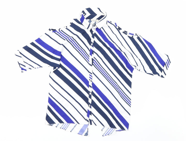 River Island Girls Multicoloured Striped  Basic Button-Up Size 9-10 Years