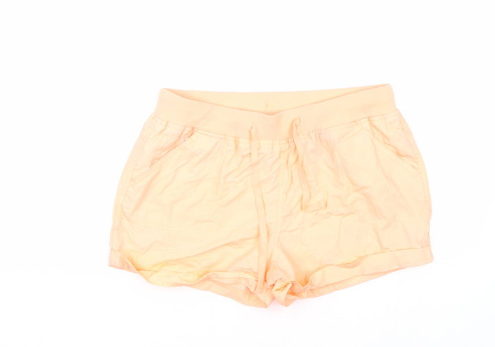 Atmosphere Womens Orange Paperbag Shorts Size 10