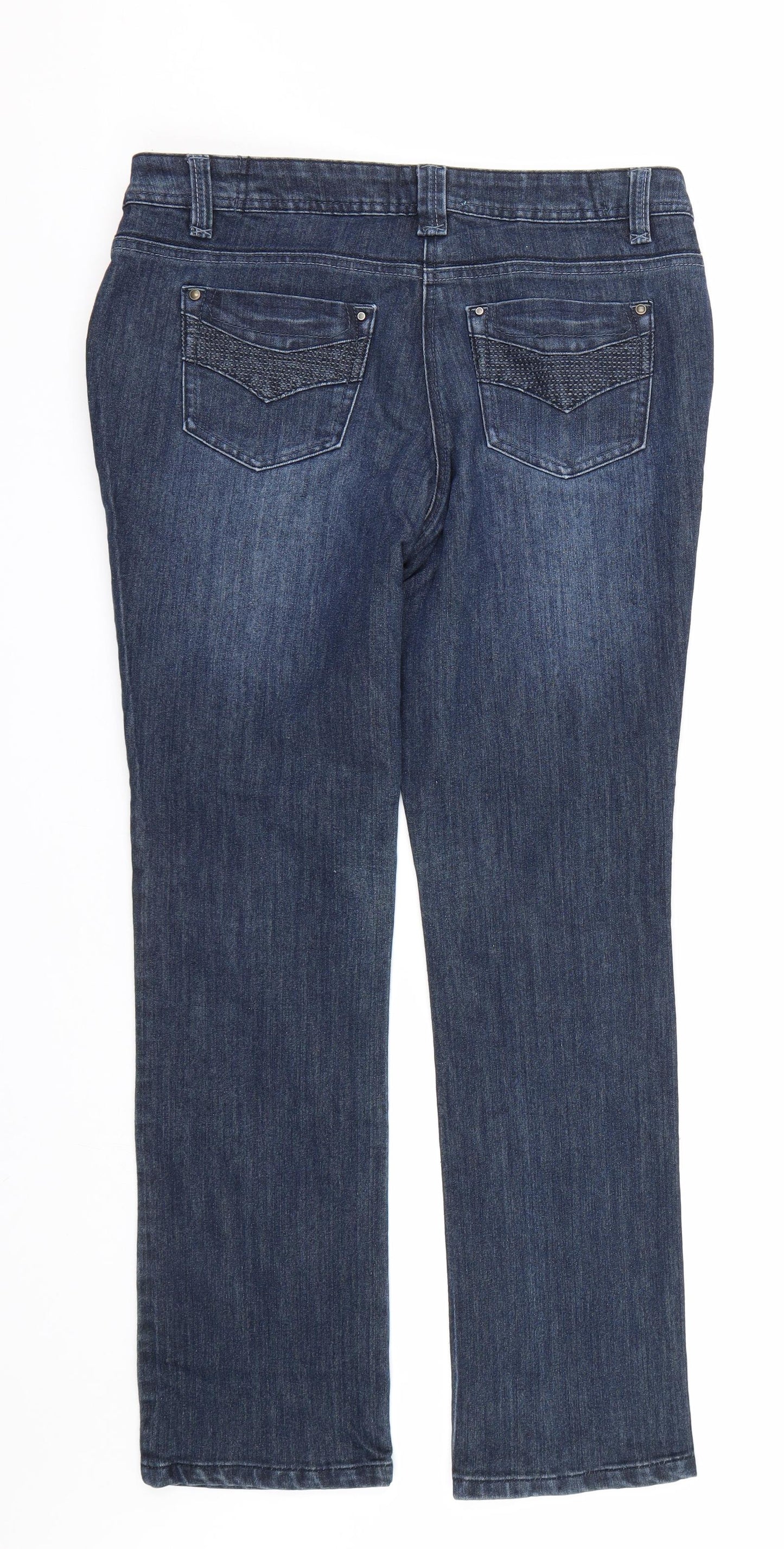 George Womens Blue  Denim Straight Jeans Size 14 L28 in