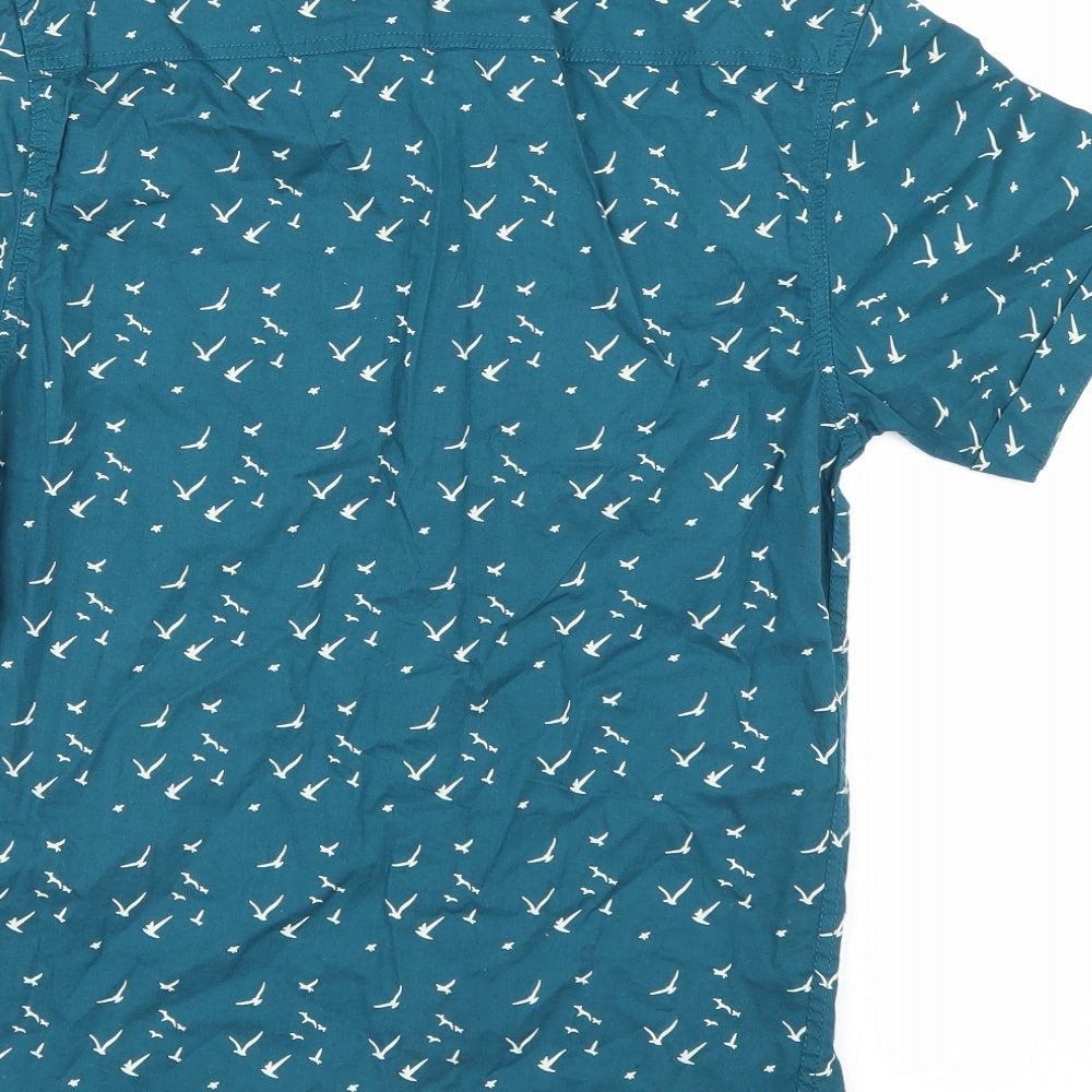 Cedar Wood State Mens Blue Animal Print   Button-Up Size XS