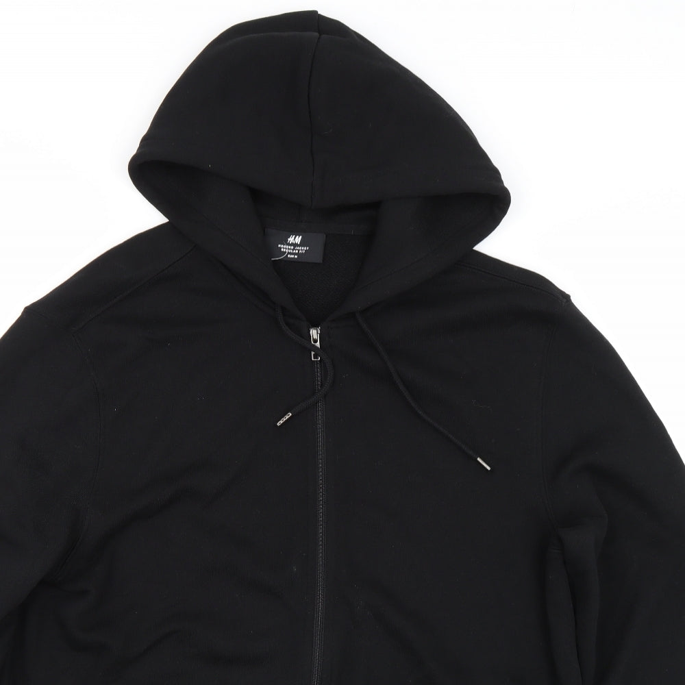 H&M Mens Black   Full Zip Hoodie Size M
