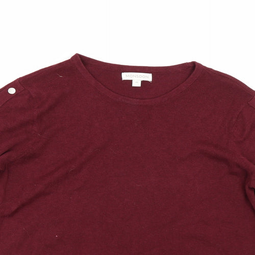 Monsoon Womens Red   Pullover Jumper Size M