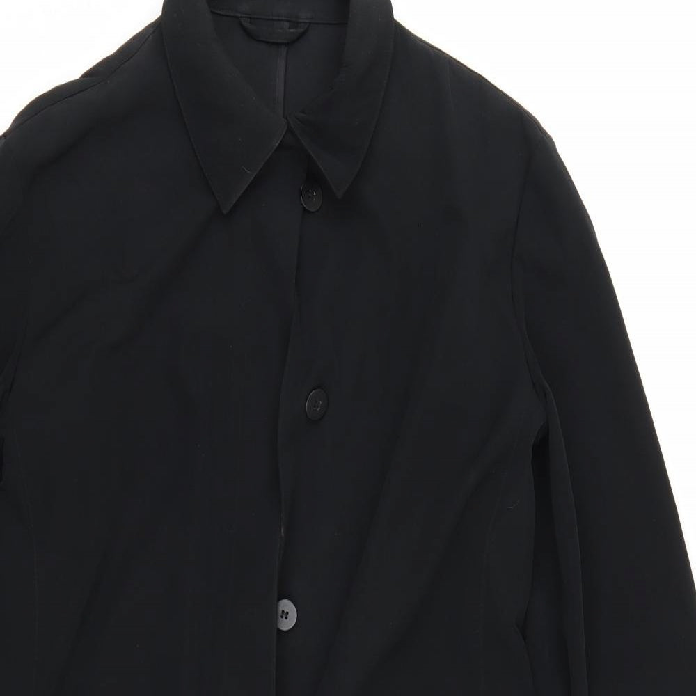 NEXT Womens Black   Trench Coat Coat Size 14