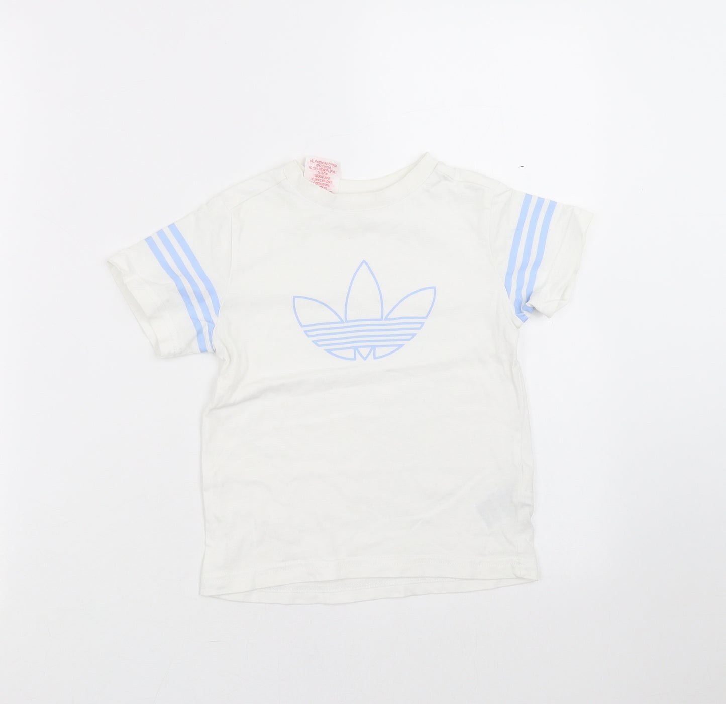 adidas Boys White   Basic T-Shirt Size 3-4 Years