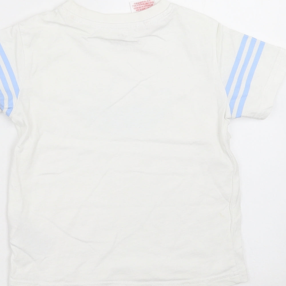 adidas Boys White   Basic T-Shirt Size 3-4 Years