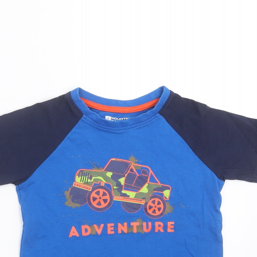 Mountain Warehouse Boys Blue   Basic T-Shirt Size 3-4 Years  - adventure
