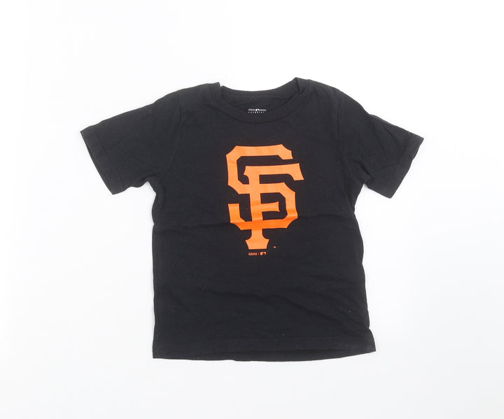 Genuine Merchandise Boys Black Basic T-Shirt Size 3 Years