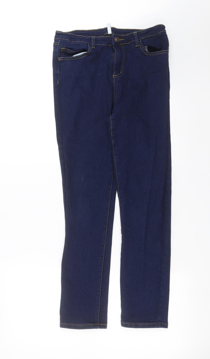 INTUITION Womens Blue Denim Skinny Jeans Size 16 L28 in