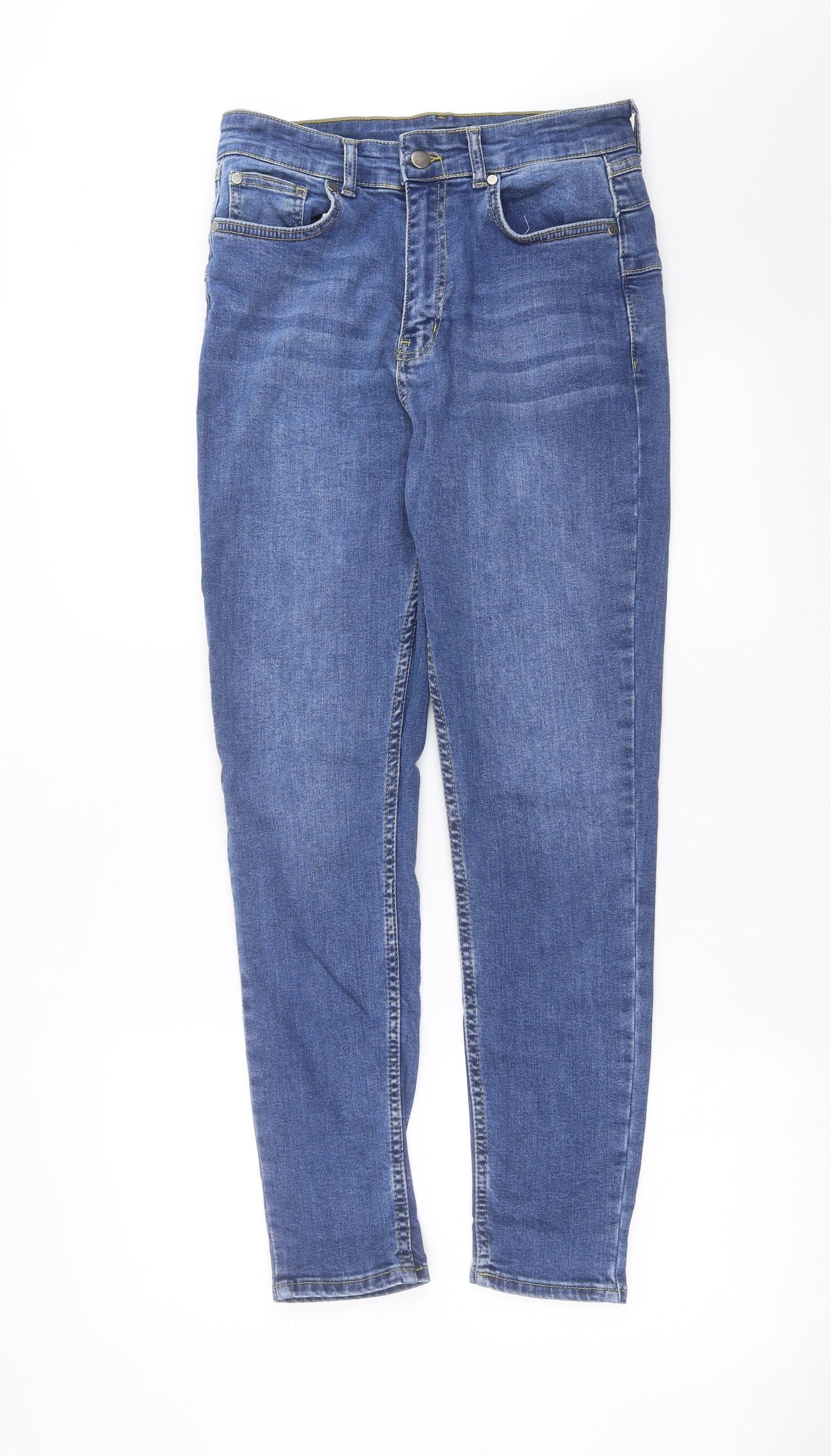 Boohoo Womens Blue  Denim Skinny Jeans Size 10 L27 in