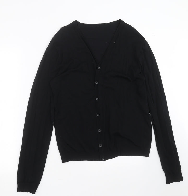 George Girls Black  Knit Cardigan Jumper Size L  - 17-18 years