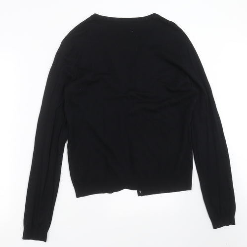 George Girls Black  Knit Cardigan Jumper Size L  - 17-18 years