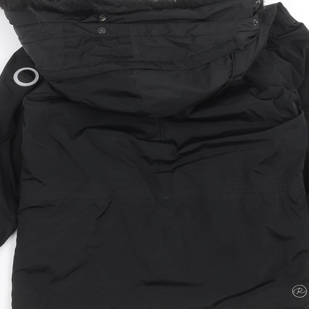 Regatta Girls Black   Parka Coat Size 9-10 Years