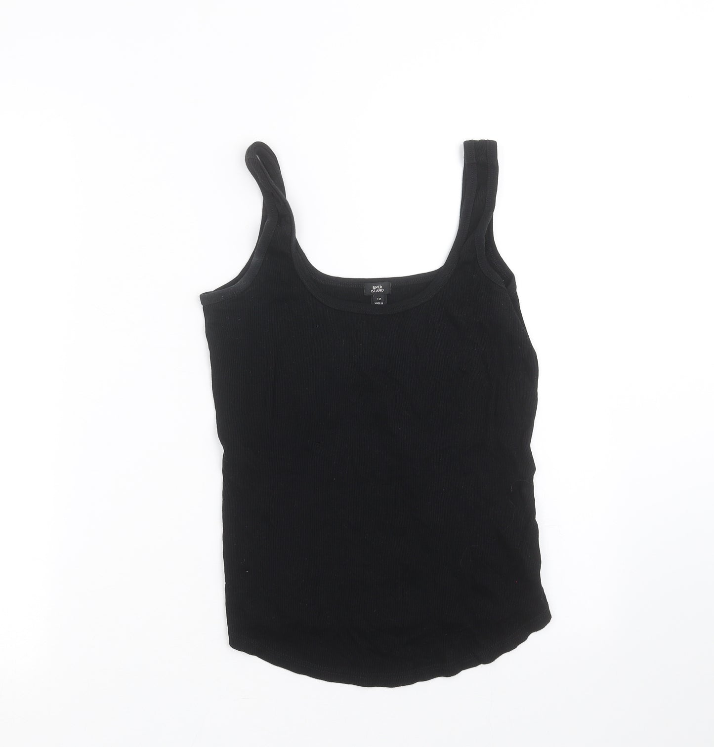 River Island Womens Black   Basic Tank Size 12