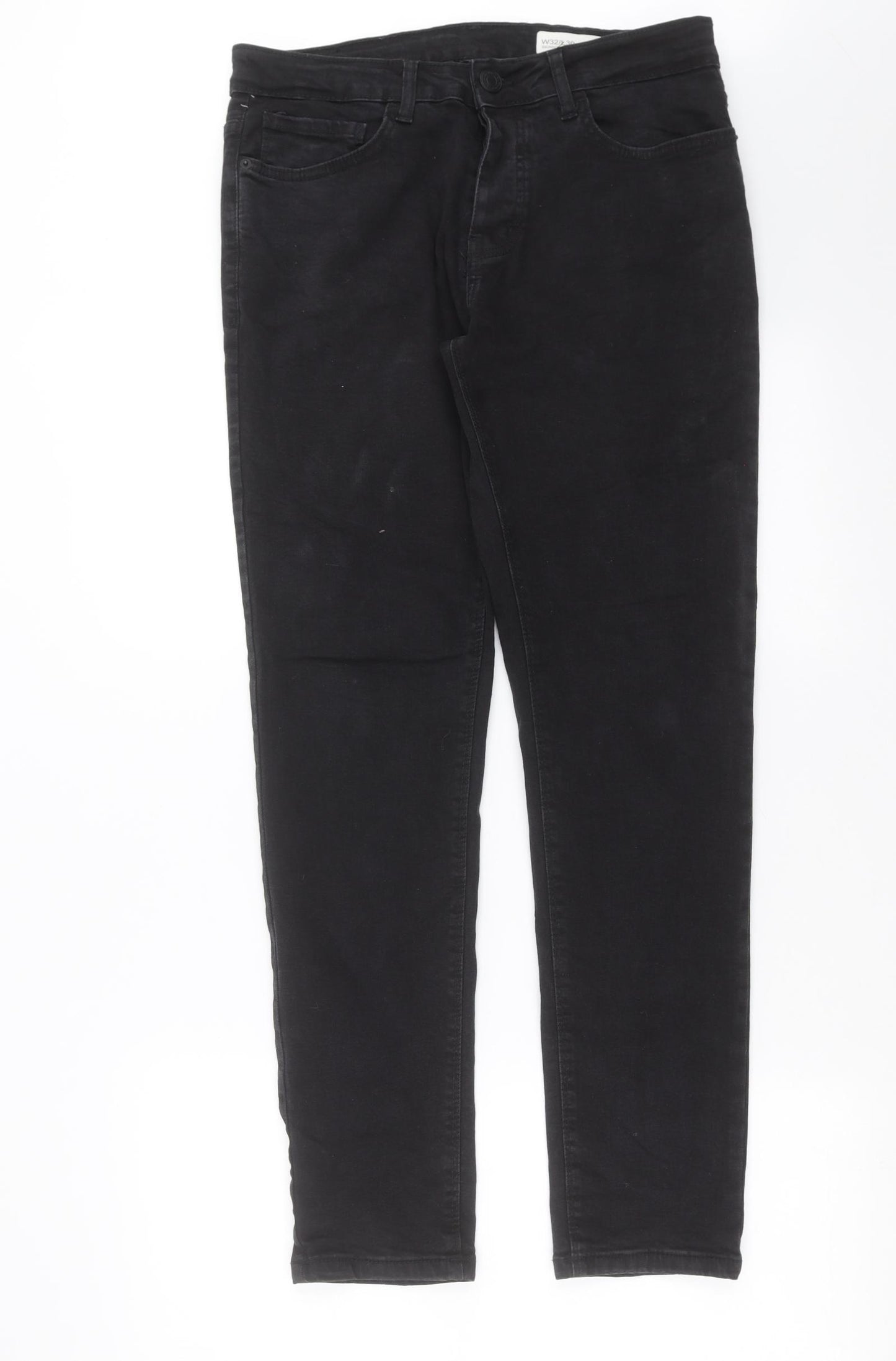 Primark Mens Black  Denim Skinny Jeans Size 32 in L30 in