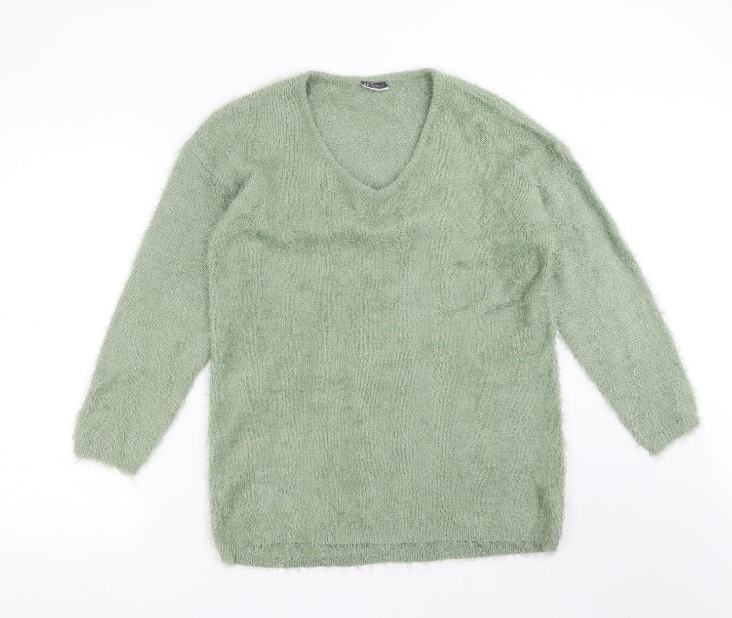 BELOVED Womens Green  Knit Pullover Jumper Size XL